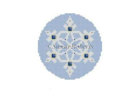Snowflake - light blue jeweled