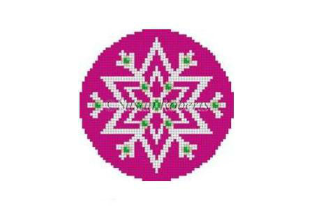 Snowflake - magenta jeweled