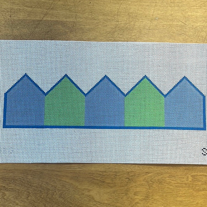 Maddie Sweet ·  Birthday Crown-Blue/Green Wide Stripes