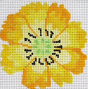 Dazzle Flowers Coaster - Yellow