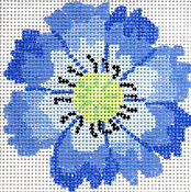 Dazzle Flowers Coaster - Blue