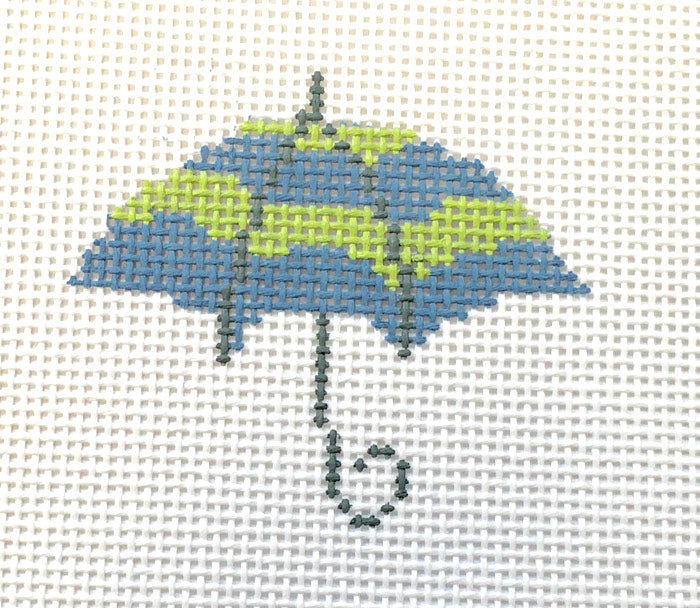 Umbrella Blue & Green Stripe