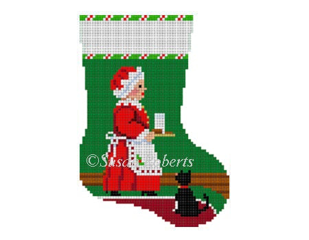 Mrs. Claus & Cookies - Mini Stocking