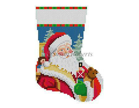 Santa Face w/Toys - Mini Stocking