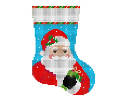 Santa with Gift - Mini Stocking