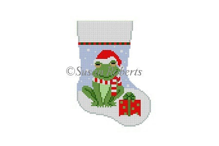 Frog W/ Present - Mini Stocking