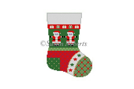 Patchwork Santa - Mini Stocking