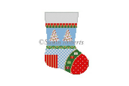 Patchwork Tree - Mini Stocking