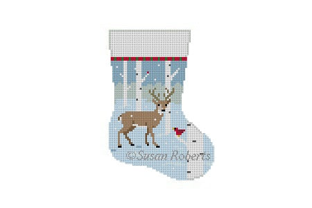 Birch Tree Deer - Mini Stocking