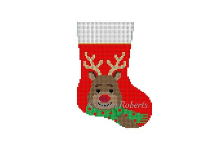 Scarf, Reindeer - Mini Stocking