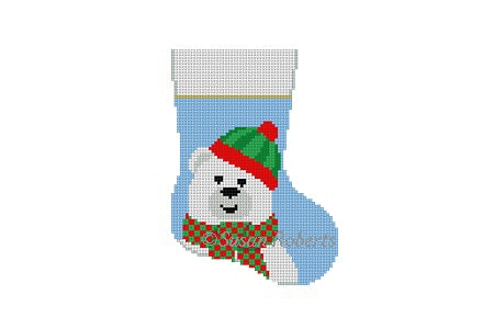Scarf Polar Bear - Mini Stocking