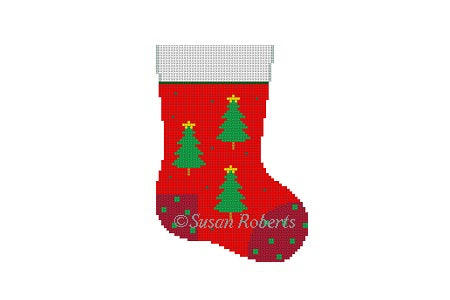 Christmas Trees - Mini Stocking
