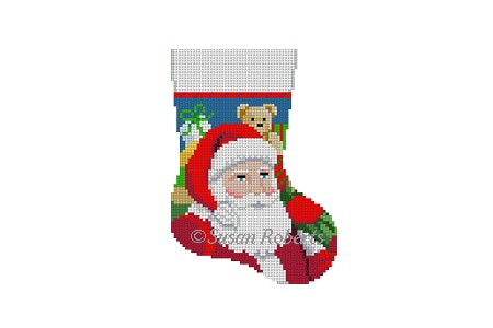 Santa w/ Bag - Mini Stocking