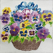 Basket of Pansies