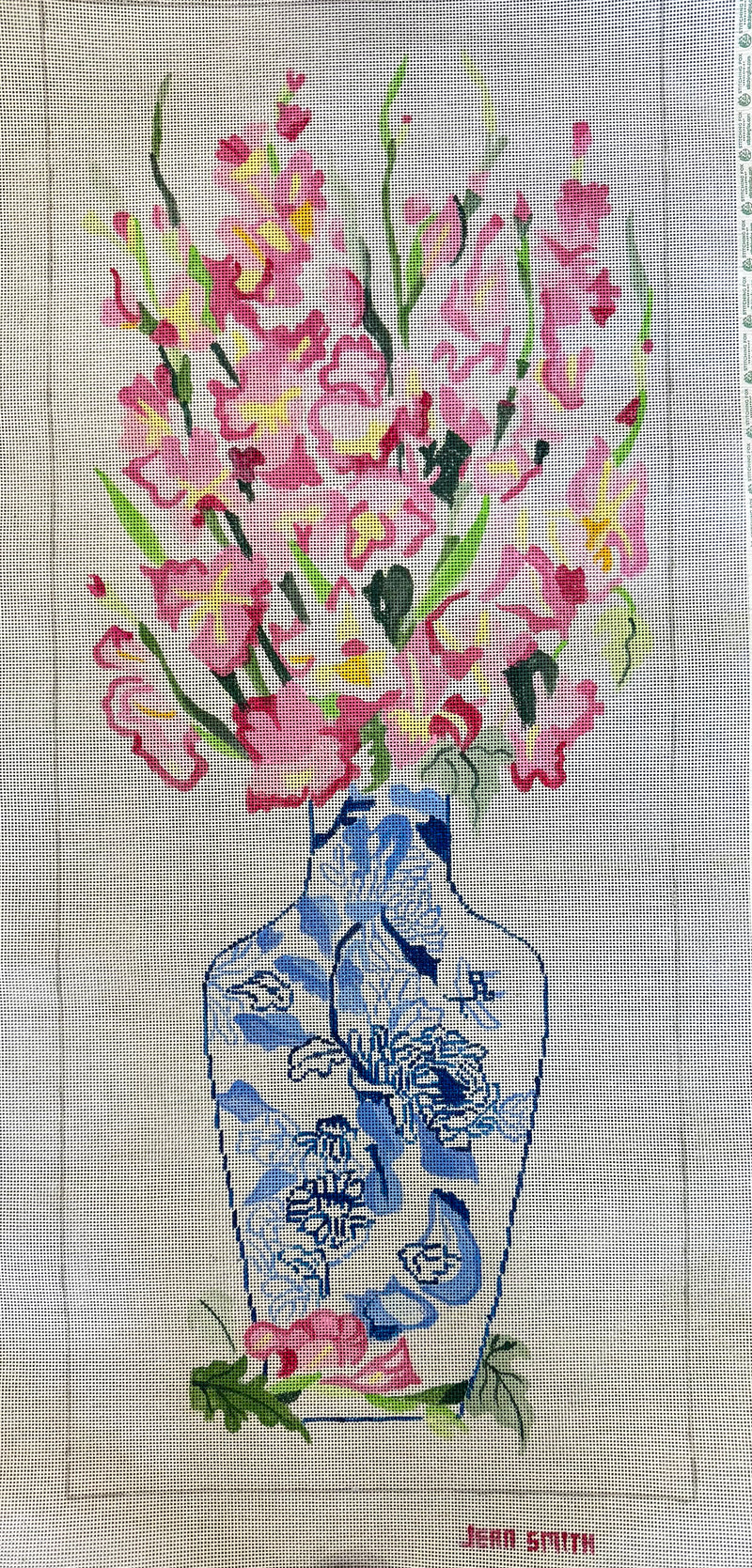 Chinese Vase with Gladiolus - available in 2 colorways