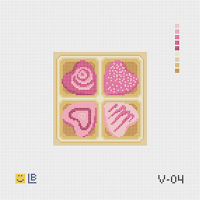 4-Piece Pink Hearts Box