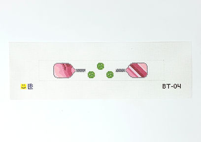 Pickleball Key Fob - Pink Paddles