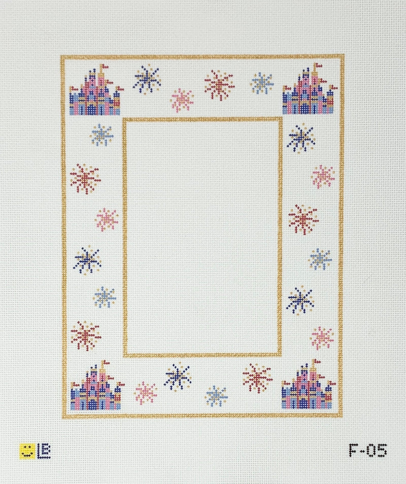 Castle with Fireworks Frame (for 4x6 vertical photo)