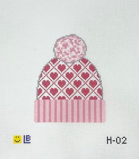Beanie · Hearts, Pink