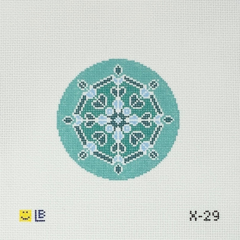 Dark Teal Snowflake #2