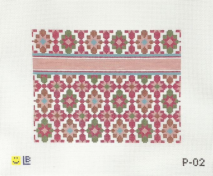 Portuguese Tiles Clutch-Magenta, 13m