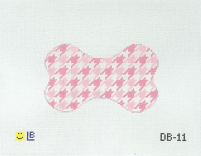 Dog Bone, Houndstooth - Pink