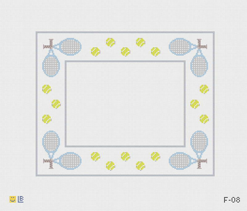 Tennis Frame - Silver (for 5x7 photo either direction)