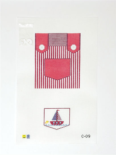 Tooth Fairy Pillow · Overalls - Red, Sailboat