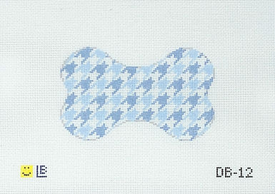 Dog Bone, Houndstooth - Blue