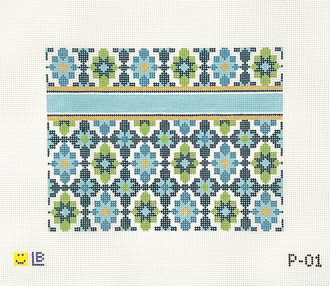 Portuguese Tiles Clutch-Turquoise, 13m