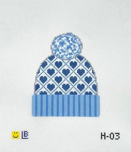 Beanie · Hearts, Blue