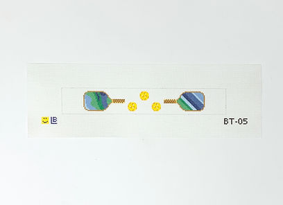 Pickleball Key Fob - Blue/Green Paddles