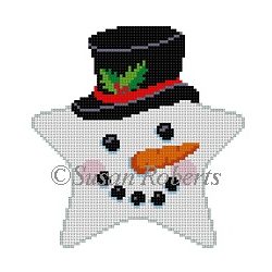 Star - Snowman Face, top hat