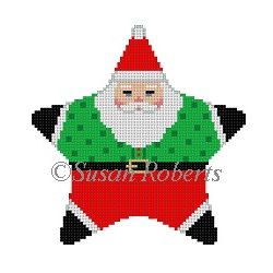 Star - Santa, polka dots