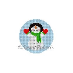 Snowman Looking Up - 2.5" round