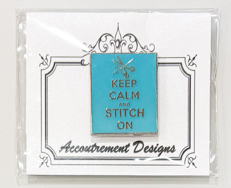 Keep Calm and Stitch On - Turquoise - Needleminder
