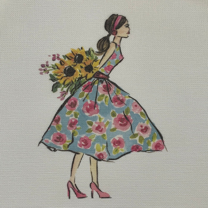 Dress with Pink Flowers - Large