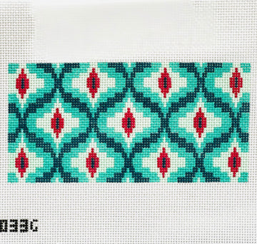 Bargello Eyeglass Case - Green