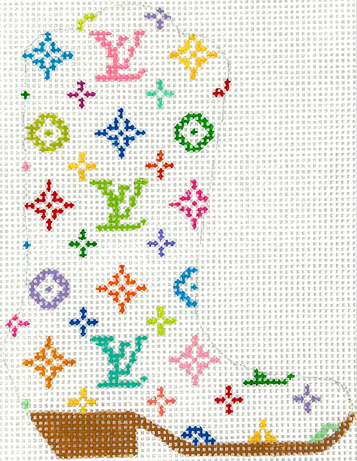 Mini Cowgirl Boot – Louis Vuitton LV Pattern – multi on white