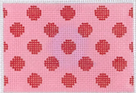 Planet Earth Credit Card Case Insert – Polka Dots – red on pink w/ turquoise letter