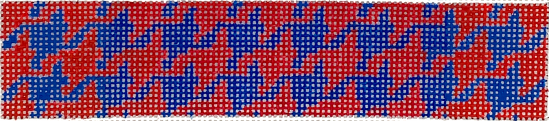 Key Fob – Houndstooth – navy & red