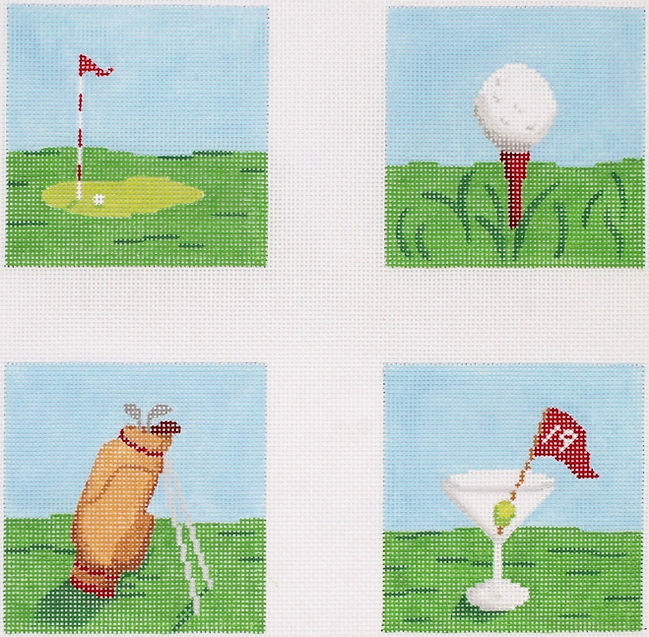 Set of 4 Coasters – Golf Themes