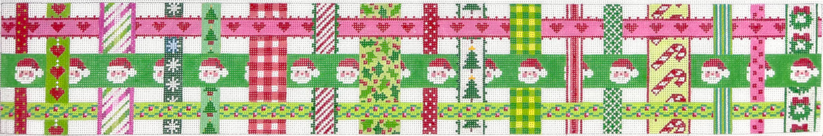 Christmas Basket – Woven Ribbons w/ a Christmas Theme