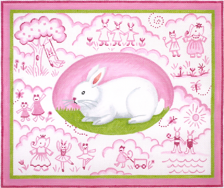 Kelly Rightsell – Bunny Toile – pinks