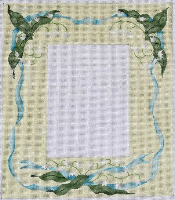 Frame – Lily-of-the-Valley – on celery green