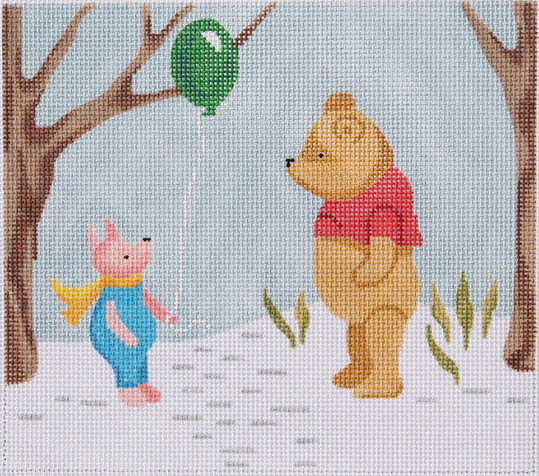 Small Pooh & Piglet Winter Scene