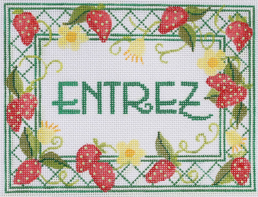 “Entrez” Strawberries (w/ stitch guide)
