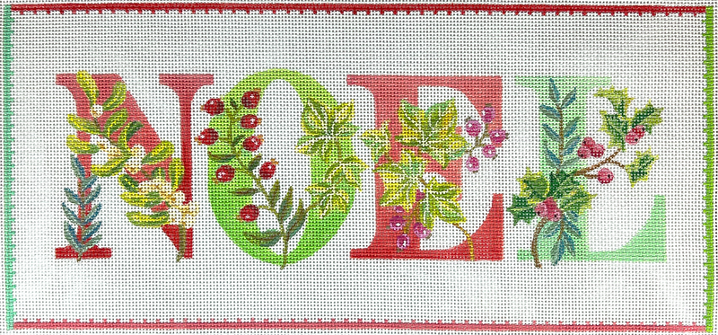 Jane Maday – NOEL w/ Winter Greens & Berries – on white