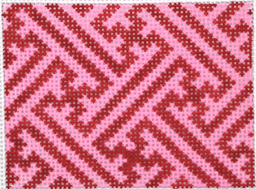 Planet Earth Credit Card Case Insert – Chinoiserie Lattice – red & pink