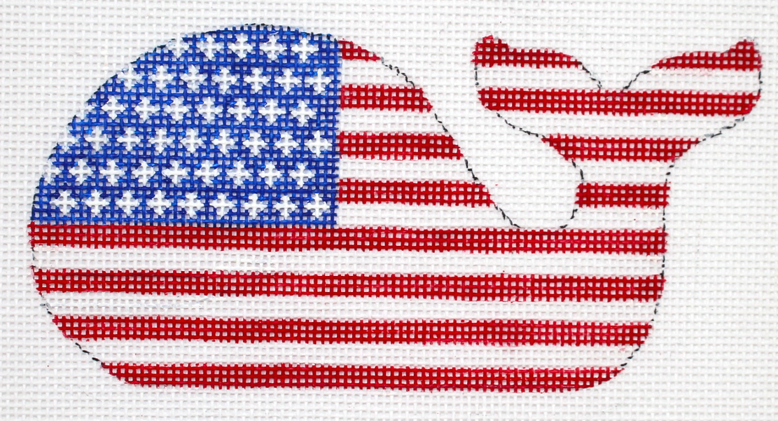 Mini Whale – American Flag – red, white & blue